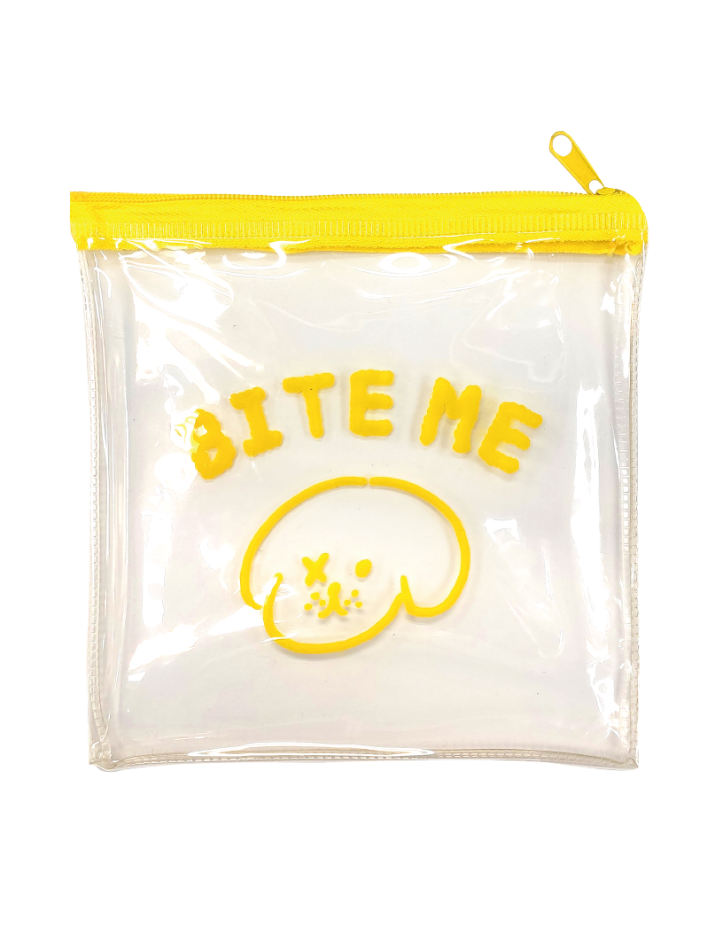 BITE ME Clear Zip Bag 透明拉鏈袋
