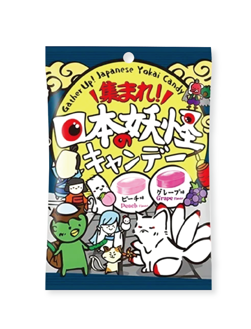 SENJAKU Gather Up! Japanese Yokai Candy 日本妖怪大聚集水蜜桃及葡萄味果汁糖 45g