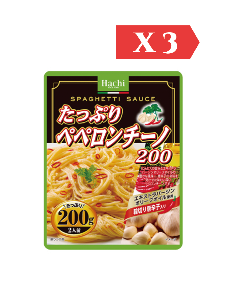 HACHI 香蒜辣椒意粉醬 200g (3件裝)