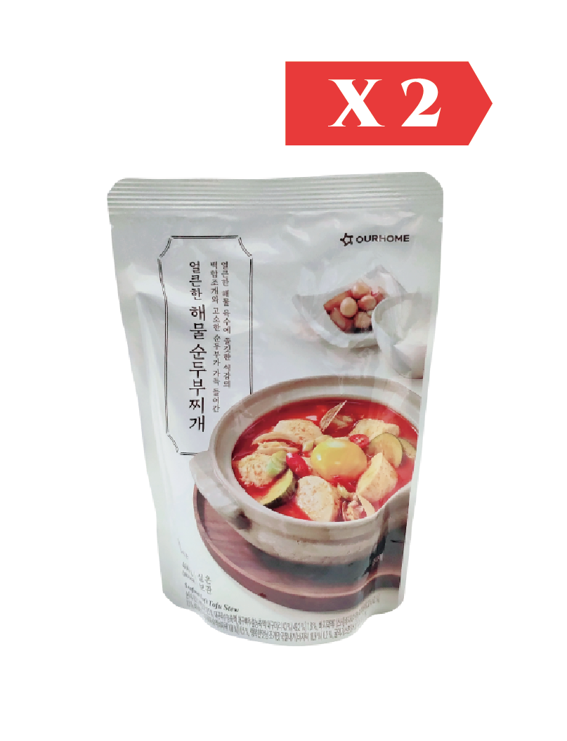 OURHOME 韓式辣海鮮軟豆腐湯 400g (2件裝)