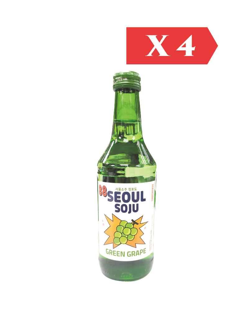 Wang 88首爾燒酒青葡萄味 375ml 酒精度:12.0% (4件裝)