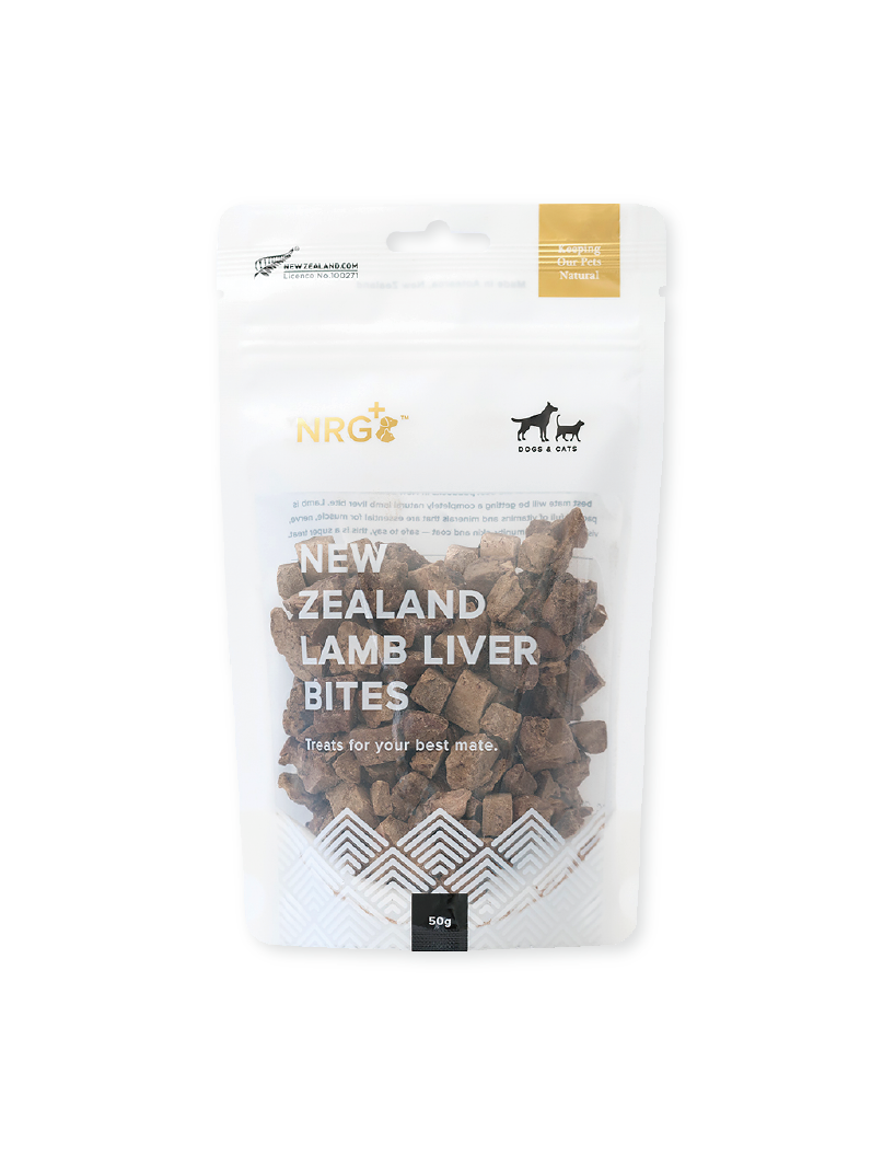(寵物用) NRG+ Grass Fed Lamb Liver Bites 50g 紐西蘭凍乾羊肝 50g