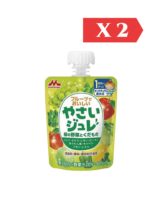 Morinaga Milk 果蔬泥 - 綠色野菜雜果 70g (2件裝)