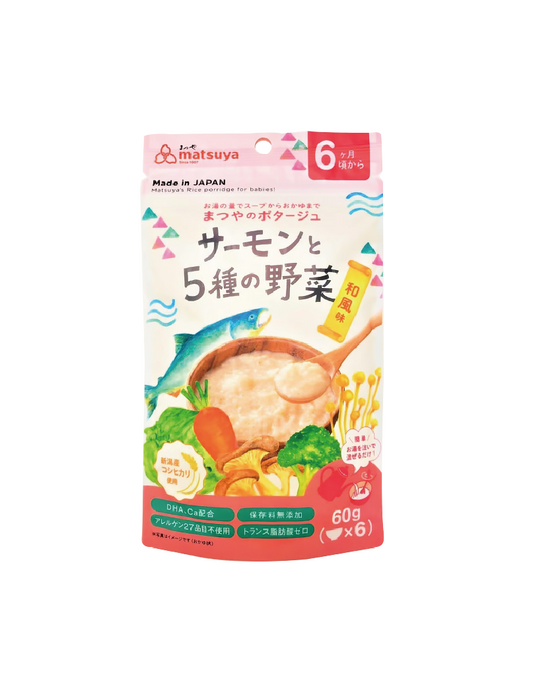 Matsuya 即沖嬰兒米糊 (三文魚+5種蔬菜 - 鰹魚高湯味) 60g