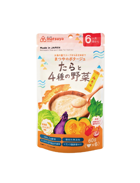 Matsuya 即沖嬰兒米糊 (鱈魚+4種蔬菜 - 味噌湯味) 60g