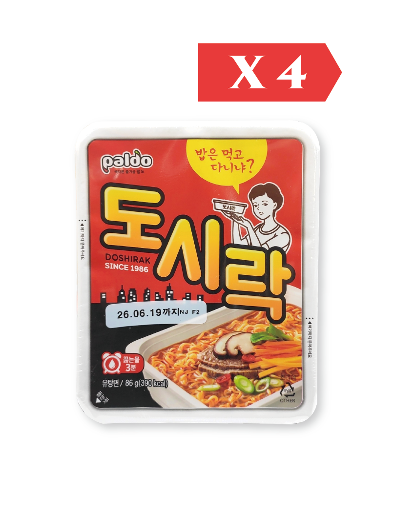 PALDO 八道方碗麵 - 牛肉味 86g (4件裝)