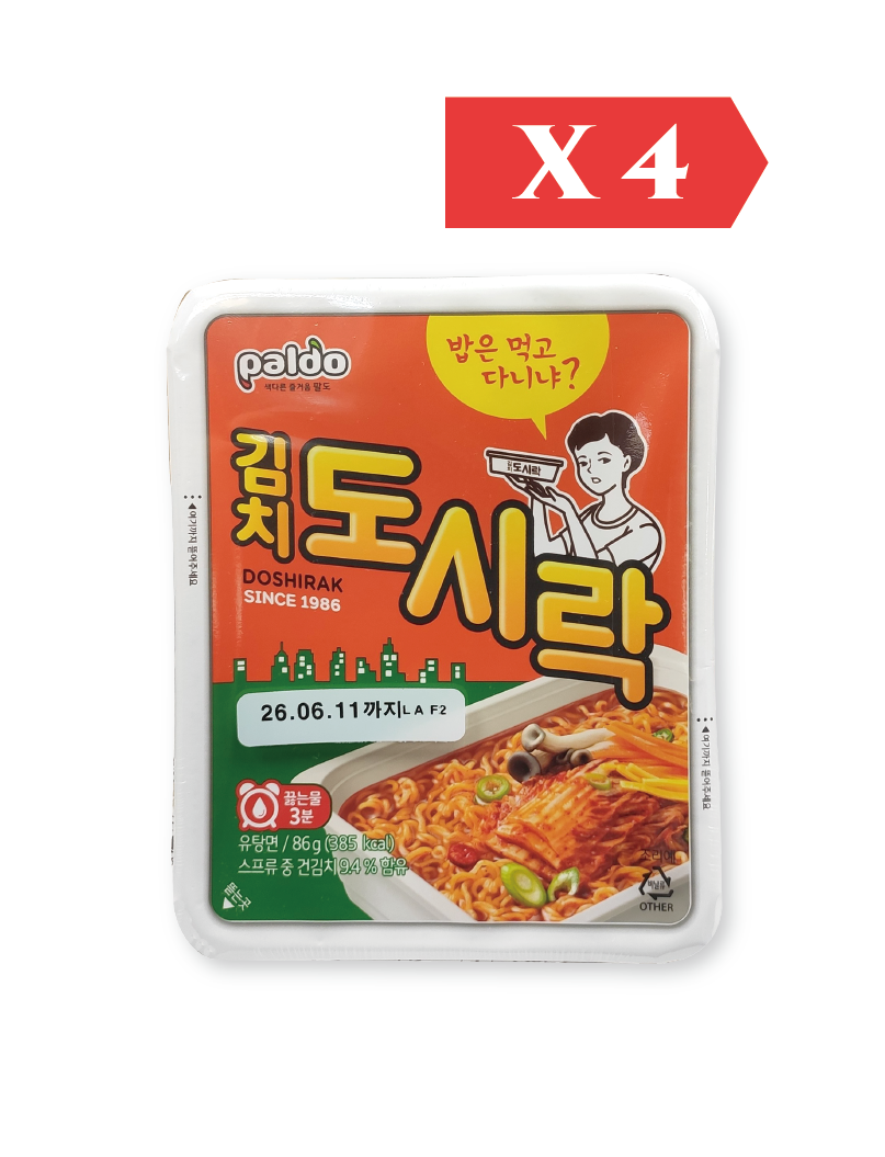 PALDO 八道方碗麵 - 泡菜味 86g (4件裝)
