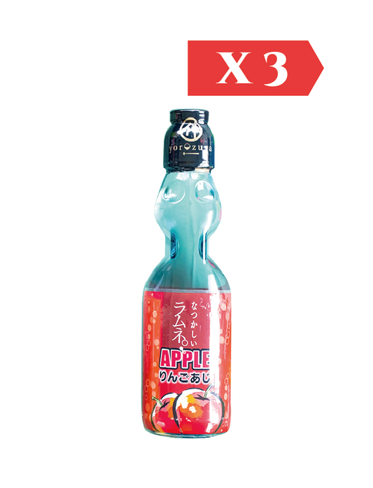 YOROZUYA 日本萬家 蘋果味波子汽水 200ml (3件裝)