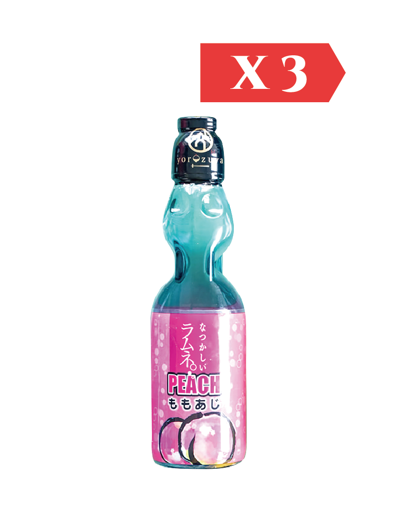 YOROZUYA 日本萬家 桃味波子汽水 200ml (3件裝)