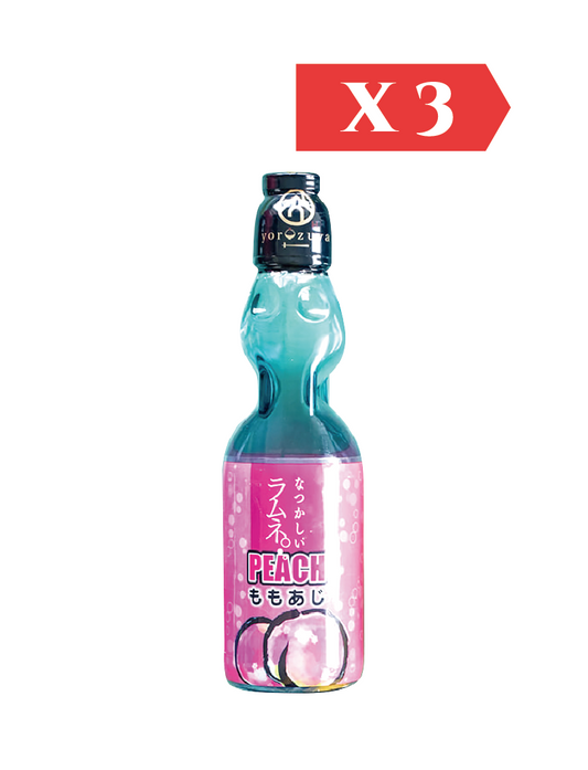 YOROZUYA 日本萬家 桃味波子汽水 200ml (3件裝)