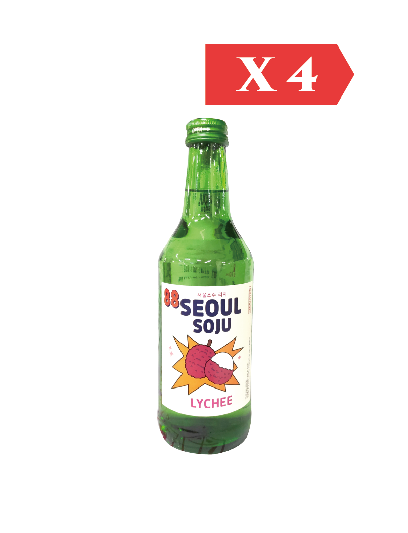 Wang 88首爾燒酒荔枝味 375ml 酒精度：12.0% (4件裝)