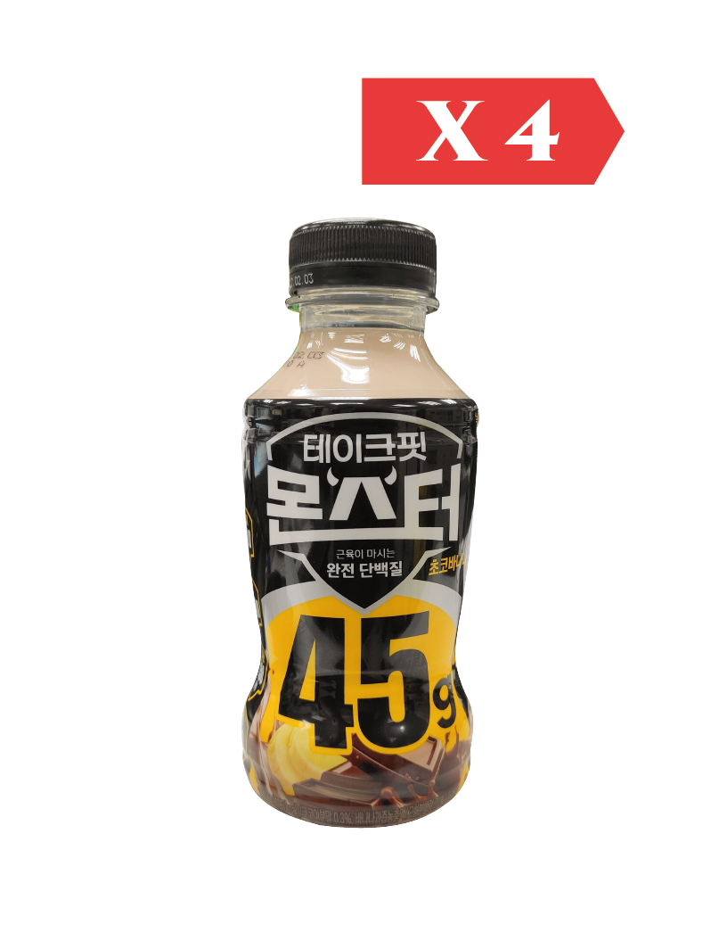 TAKEFIT 怪獸高蛋白飲品 45g - 朱古力香蕉味 350ml (4件裝)