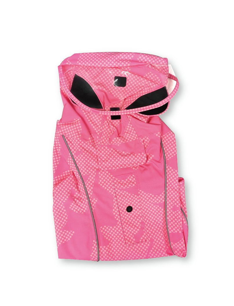 (寵物用) SCHPET Hat Rain Cover 狗狗服飾全天候連帽子雨衣