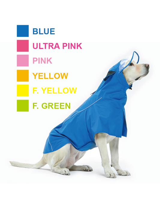 (寵物用) SCHPET Hat Rain Cover 狗狗服飾全天候連帽子雨衣