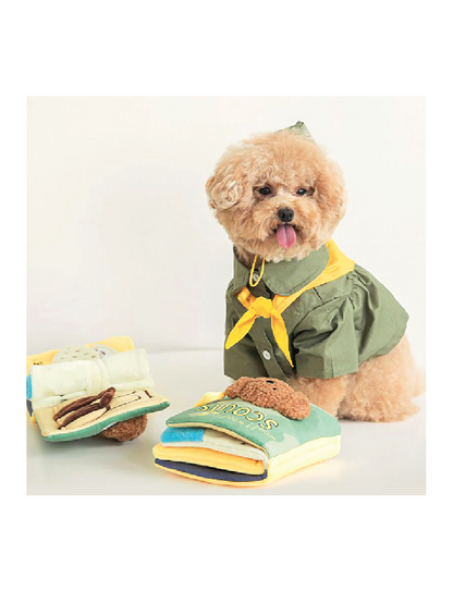 (寵物用) BITE ME Woof Scout Play Book 寵物藏食玩具布書