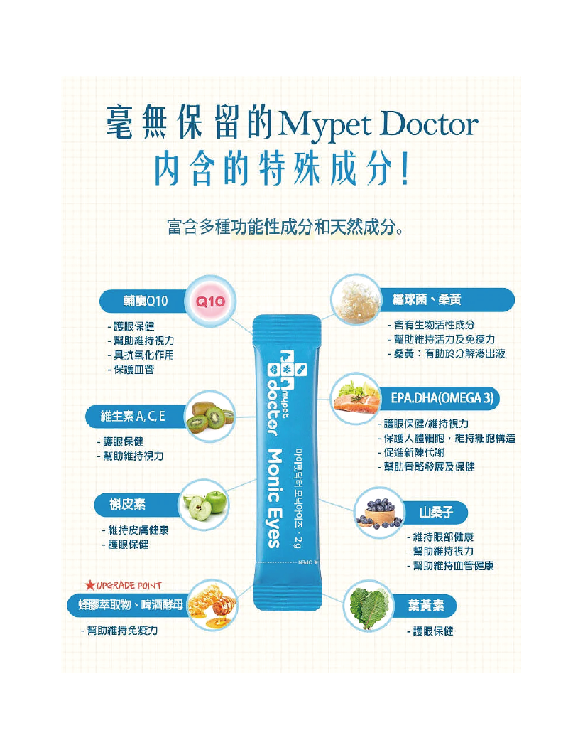 (寵物用) Mypet Doctor Monic Eyes 寵物眼部專科保健粉 60g (犬貓適用)