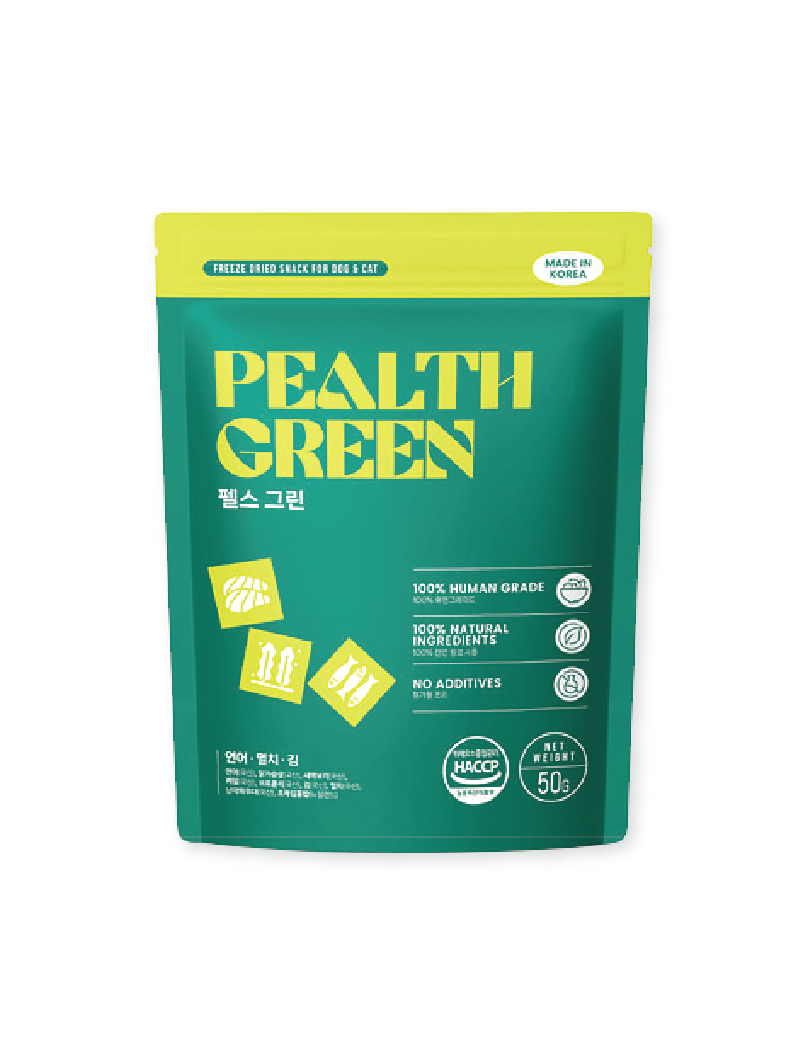 (寵物用) PEALTH Green Freeze Dried 100% Natural 50g 皮爾斯100%天然凍乾 (綠) 50g