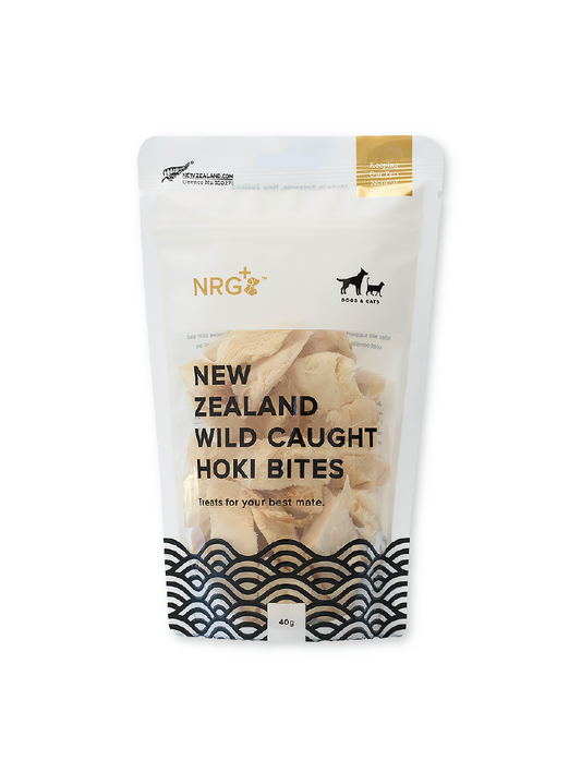 (寵物用) NRG+ Wild Caught Hoki Bites 50g 紐西蘭凍乾小食粒粒 50g